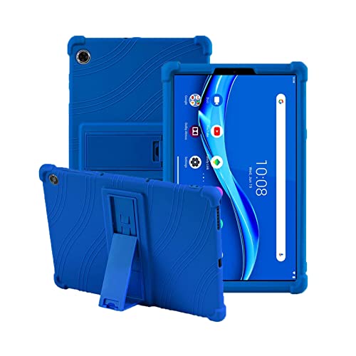YRH para Funda Lenovo Tab M10 HD (2.ªgeneración) 10,1 Pulgadas,Funda de Silicona para Tableta con Soporte para PC,anticaída para Lenovo Tab M10 HD 2020 TB-X306F TB-X306X (Azul Oscuro)