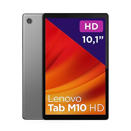 Lenovo Tab M10 HD (2nd Gen) - Tableta táctil de 10,1 pulgadas (procesador MediaTek Helio P22T, 8 núcleos, 4 GB de RAM, 64 GB (eMCP4x, eMMC), Android 10, WiFi+Bluetooth) - Gris oscuro
