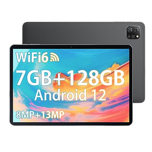 OSCAL Tablet 10 Pulgadas, Pad70WiFi 7GB RAM+128GB ROM(TF 1TB), WiFi 6 Tablet Android 12, 6580mAh, BT 5.0, 8MP+13MP, BT 5.0, Type-C, OTG, 3.5mm Jack, Google GMS (Negro)
