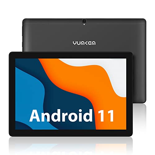 YUMKEM Tablet Android CPU 8 Núcleos, Tablet 10 Pulgadas Pantalla Táctil IPS 1280P HD, Batería 6000mAh, Almacenamiento 64GB y 1TB Ampliable, Cámara 8MP, WiFi 2,4G/5G, BT 5.0, Estéreo, Negro