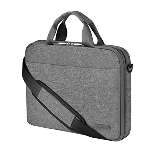Arvok Funda para portátil de estuche para accesorios con correa y asa, maletín para ordenador portátil Maletín para Acer/Asus/Dell/Lenovo/HP (15.6-Pulgadas, Gris)