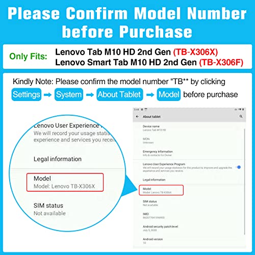 ProCase Funda para Lenovo Tab M10 HD Smart Tab M10 HD (2ª Generación) 10,1