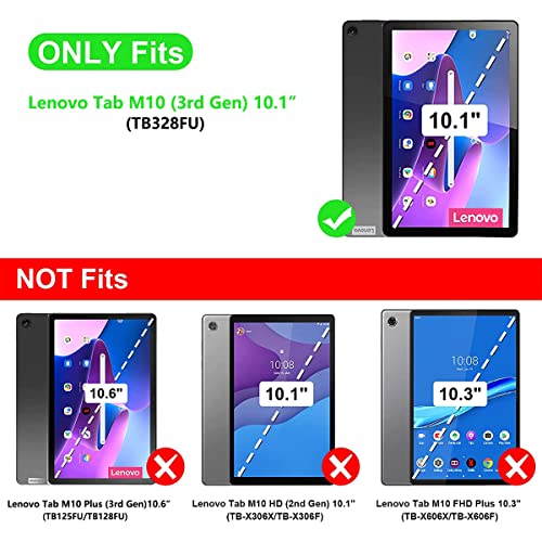 Vakarey Funda para Tablet Lenovo Tab M10 3rd Gen,Funda Tablet para Lenovo Tab M10 3 Gen 10.1 Pulgadas TB328FU,Negro