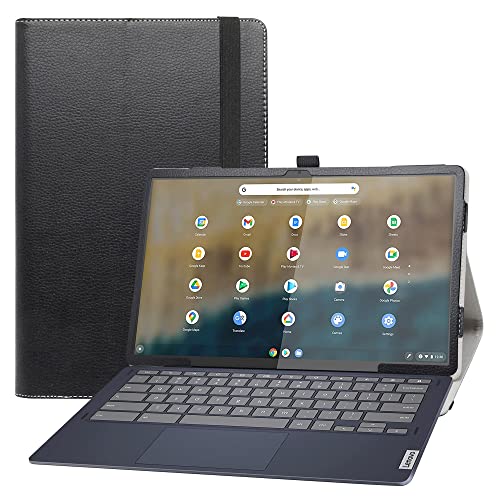 MAMA MOUTH Lenovo Ideapad Duet 5 Chromebook Funda,Soporte Cuero con Slim PU Funda Caso Case para Lenovo Ideapad Duet 5 Chromebook 13.3